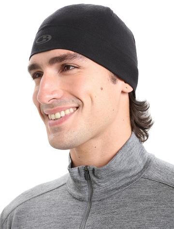 Icebreaker Unisex Merino Chase Beanie Női Kalap Fekete | HU 1484FDNM